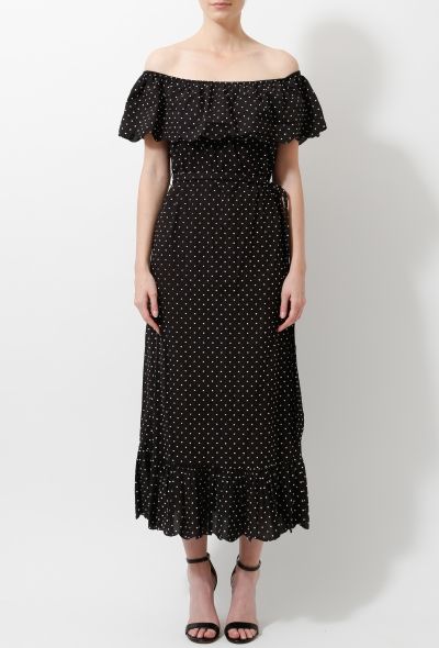 Polkadot Ruffled Cotton Dress - 2
