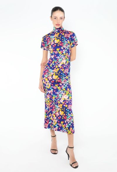 '70s Screen-Printed Floral Dress - 2