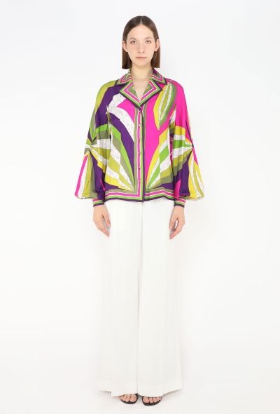 Emilio Pucci 1960s Printed Silk Blouse - 2