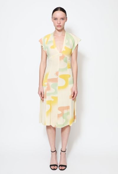 Ossie Clark COLLECTOR Quorum 1965 Moss Crêpe Dress - 1