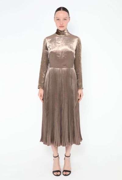 Valentino F/W 2016 Pleated Velvet Dress - 1