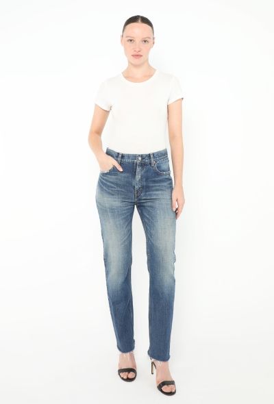 Saint Laurent 2022 Washed Tapered Jeans - 2