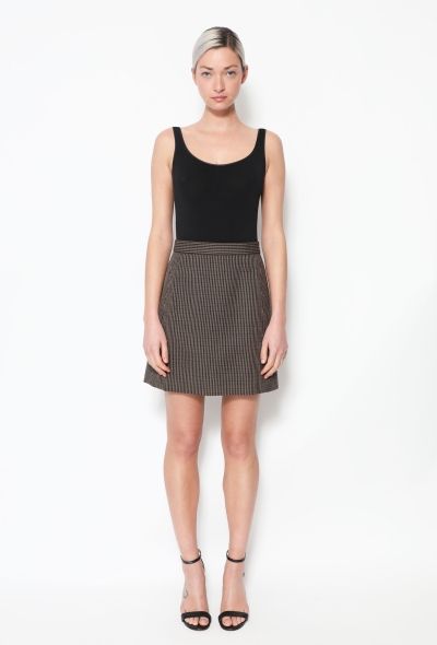 Céline Checkered Twill Skirt - 1