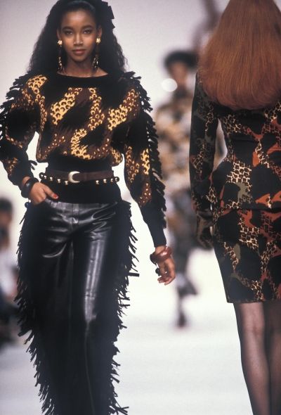 Saint Laurent F/W 1990 Leopard Hooded Dress - 2