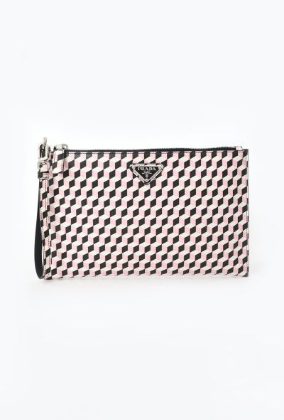 Prada Printed Saffiano Clutch - 1