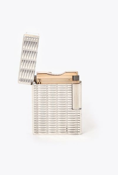 S.T. Dupont 1969 Silver Wickerwork Lighter - 1
