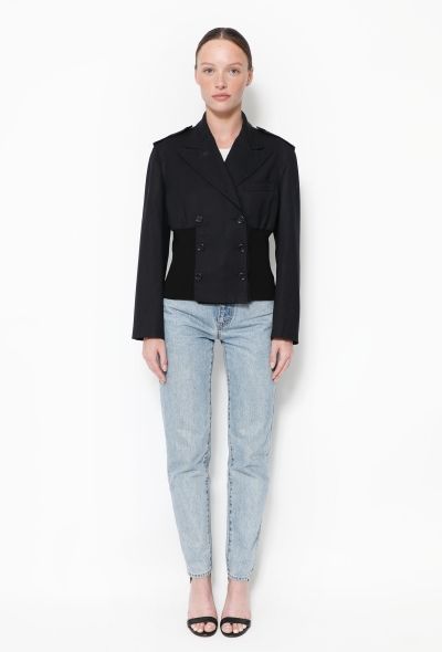 Dolce & Gabbana Early 2000s Ribbed Blazer - 2