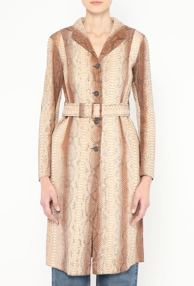 Prada RARE S/S 2004 Python Belted Trench - 1
