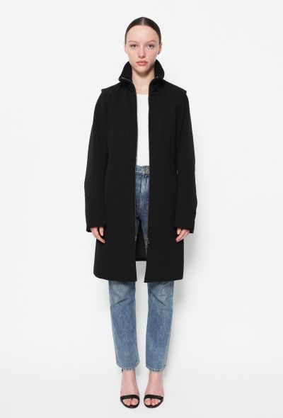 Prada Nylon Ribbed Zip Coat - 2