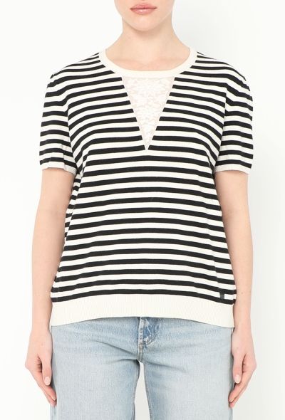 Chanel Rare S/S 2005 Marinière Lace Top - 1