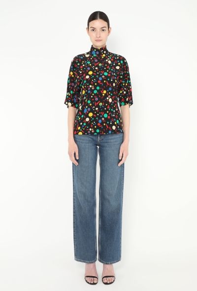 Saint Laurent 2016 Abstract Crêpe Blouse - 2