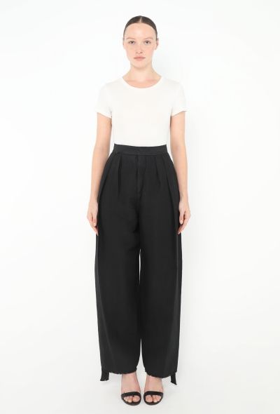 Céline Distressed Silk Smoking Pants - 1