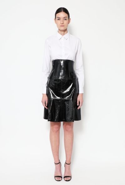 Chanel F/W 2001 Patent Corset Skirt - 1