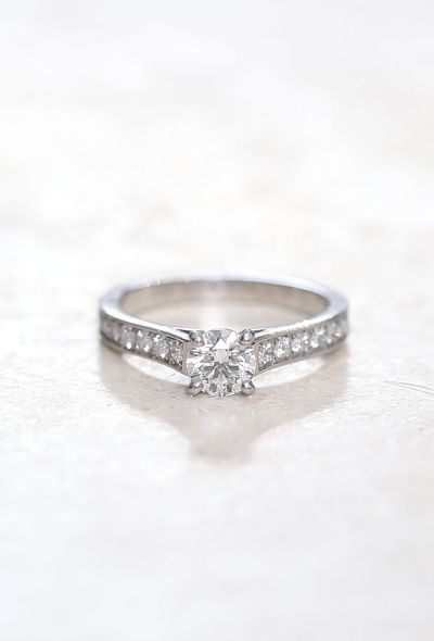 Cartier Platinum & Diamond Solitaire Ring - 1