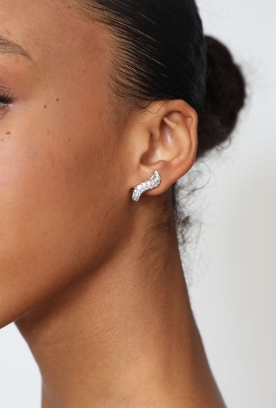 Vintage Fine Jewelry Mathon 18K Gold and Diamond Clip Earrings - 2