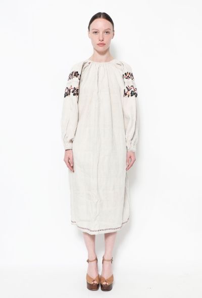 World Treasures Floral Embroidered Linen Tunic - 2