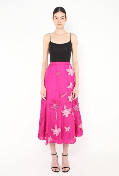 Thea Porter RARE Couture 1973 Silk Appliquée Ensemble - 2