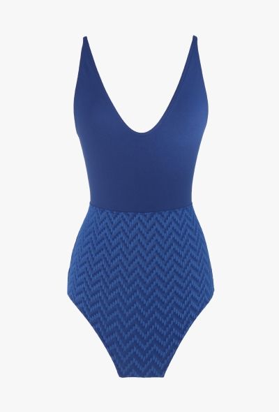 Eres Chevron Belted Swimsuit - 2