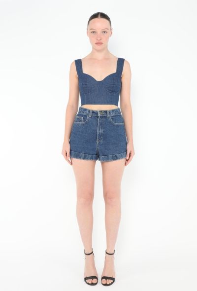 Cacharel '80s Denim Bustier Top - 1