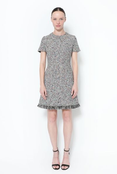 Dior Woven Frayed Trim Dress - 2