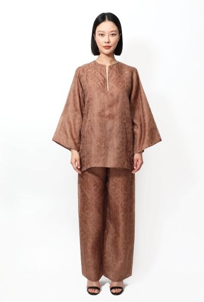 Oscar De La Renta Paisley Print Silk Ensemble - 1