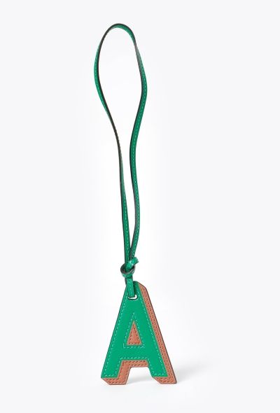Moynat 'A' Calfskin Bag Charm - 1