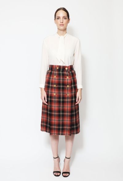 Saint Laurent F/W 1984 Plaid Twill Skirt - 1