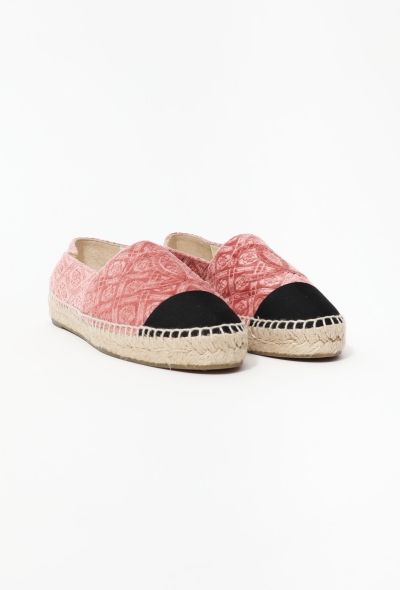 Chanel 2017 Velvet Camélia 'CC' Espadrilles - 2