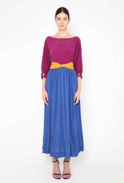 Saint Laurent Late '70s Pleated Silk 3-Piece Ensemble - 1