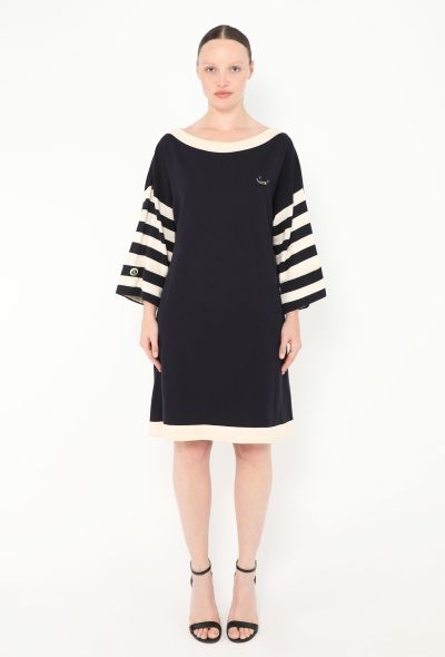 Chanel Marinière Brooch Dress in Navy Knit – Resort 2014 - 1