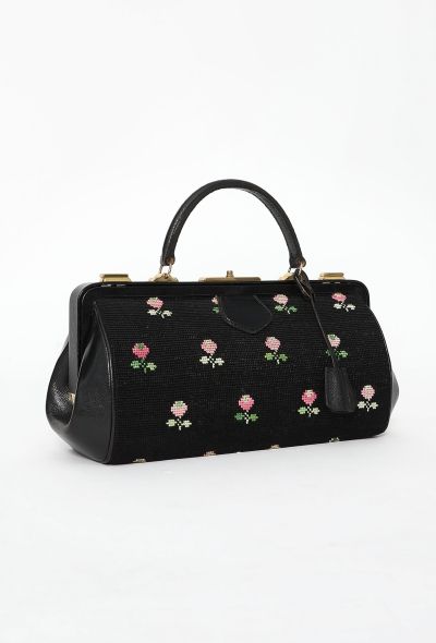 Floral Top Handle Bag - 2