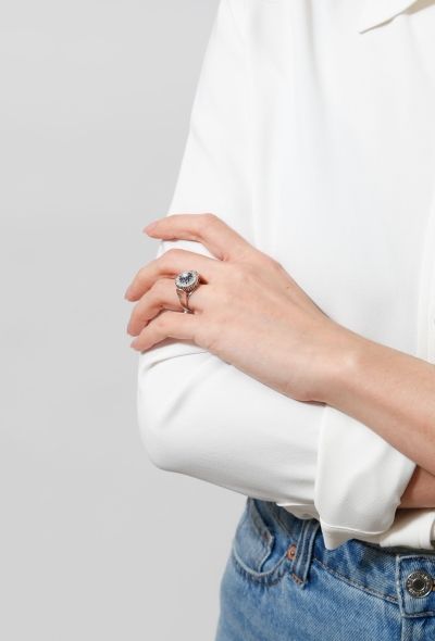 Vintage Fine Jewelry 14K Gold, Sapphire & Diamond Ring - 2