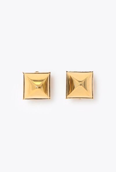 Hermès Medor Pyramid Clip Earrings - 1