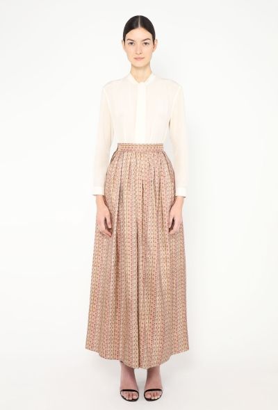 Saint Laurent S/S 1978 Pleated Floral Skirt - 1