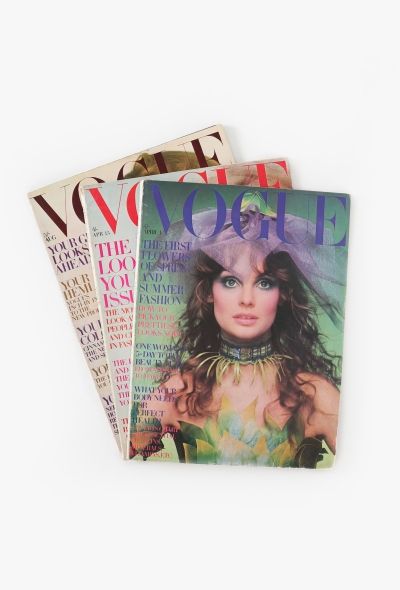 VOGUE UK 1970 Beaton, Warhol and Bailey Issue Trio - 1