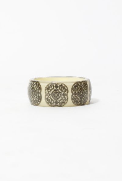 Metallic Embellished Resin Cuff - 1