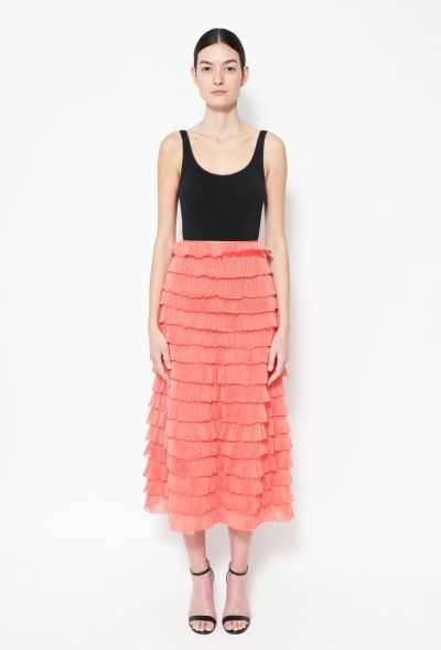 Valentino Tiered Silk Skirt - 1