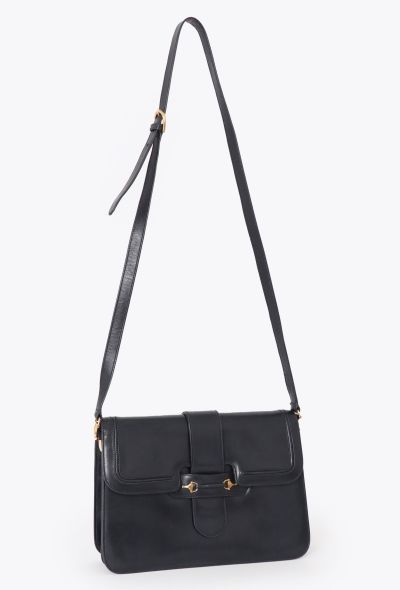 Gucci '70s Navy Horsebit Shoulder Bag - 2