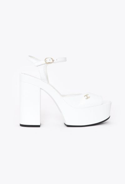 Chanel 2024 Patent Leather 'CC' Platforms - 1