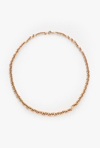 Vintage Fine Jewelry 1970s 18k Yellow Gold Chainlink Necklace - 1