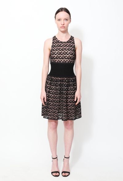 Alaïa Embroidered Lace Skater Dress - 1