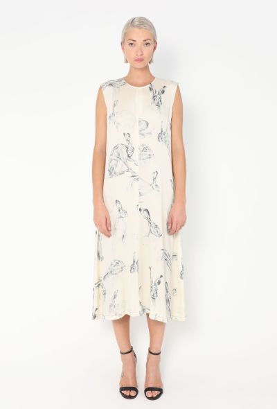 Céline F/W 2015 Wonderland White Silk Dress - 1