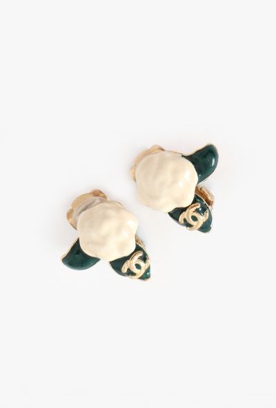 Chanel 2004 Camélia Clip Earrings - 2