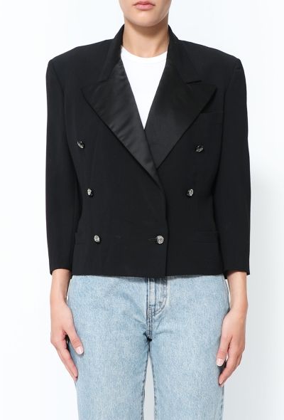 Gianni Versace '90s Embellished Smoking Blazer - 2