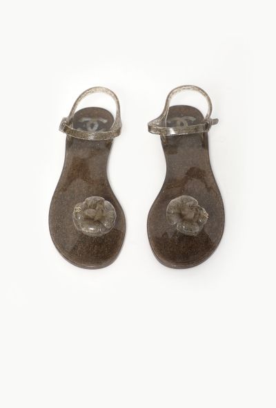 Chanel Iridescent Camélia 'CC' Sandals - 2