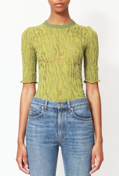 Louis Vuitton 2015 Intarsia Knit Top Green - 1