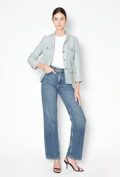 Etro Vintage Pinstripe Linen Blazer - 1