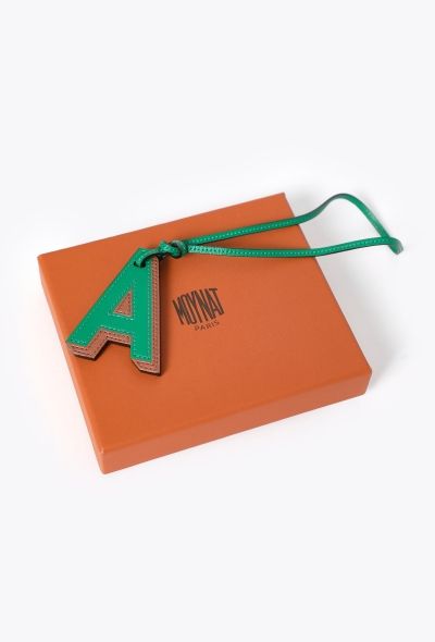Moynat 'A' Calfskin Bag Charm - 2