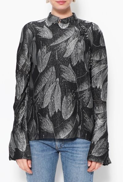 Christian Dior F/W 2009 Brocade Leaf Top - 1