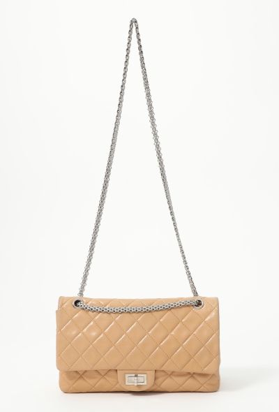 Chanel Tan Patent 2.55 Jumbo Flap Bag - 2